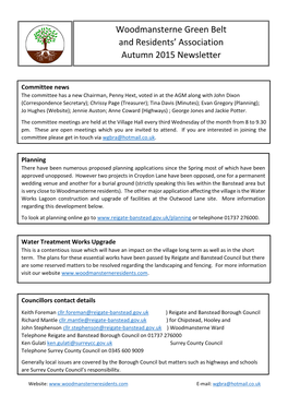 Woodmansterne Green Belt and Residents' Association Autumn