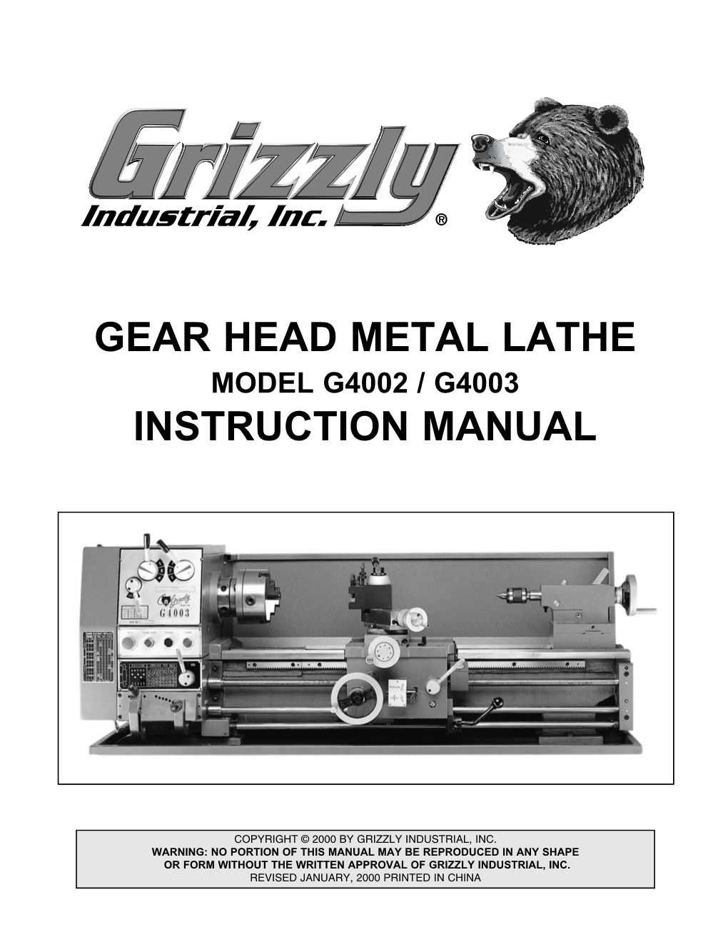 Grizzly.Lathe.Manual.G4003 M.Pdf