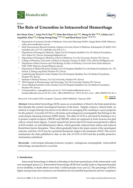 The Role of Urocortins in Intracerebral Hemorrhage