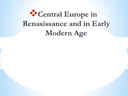 History of Central Europe