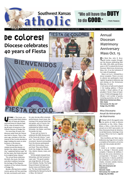 De Colores! Diocesan Diocese Celebrates Matrimony Anniversary 40 Years of Fiesta Mass Oct
