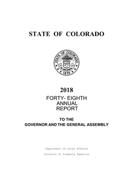 State of Colorado 2018