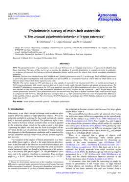 Polarimetric Survey of Main-Belt Asteroids V