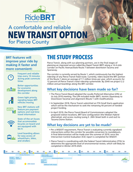 NEW TRANSIT OPTION for Pierce County