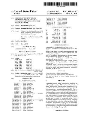 (12) United States Patent (10) Patent No.: US 7,855,195 B2 Buntinx (45) Date of Patent: *Dec