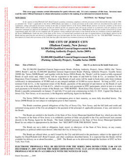 THE CITY of JERSEY CITY (Hudson County, New Jersey)