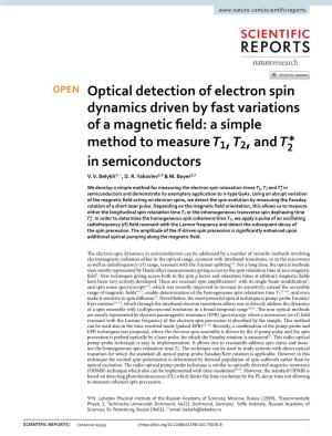 Optical Detection of Electron Spin Dynamics Driven by Fast Variations of a Magnetic Field