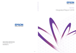 Integrated Report 2019 Report Integrated Group Epson