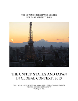 The United States and Japan in Global Context: 2013