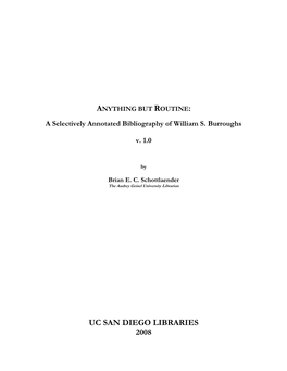 A Selectively Annotated Bibliography of William S