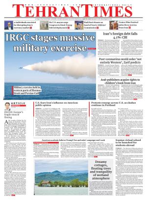 IRGC Stages Massive Military Exercise