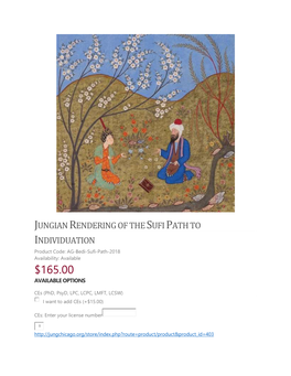 JUNGIAN RENDERING of the SUFI PATH to INDIVIDUATION Product Code: AG-Bedi-Sufi-Path-2018 Availability: Available