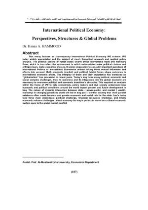 International Political Economy: Perspectives, Structures & Global