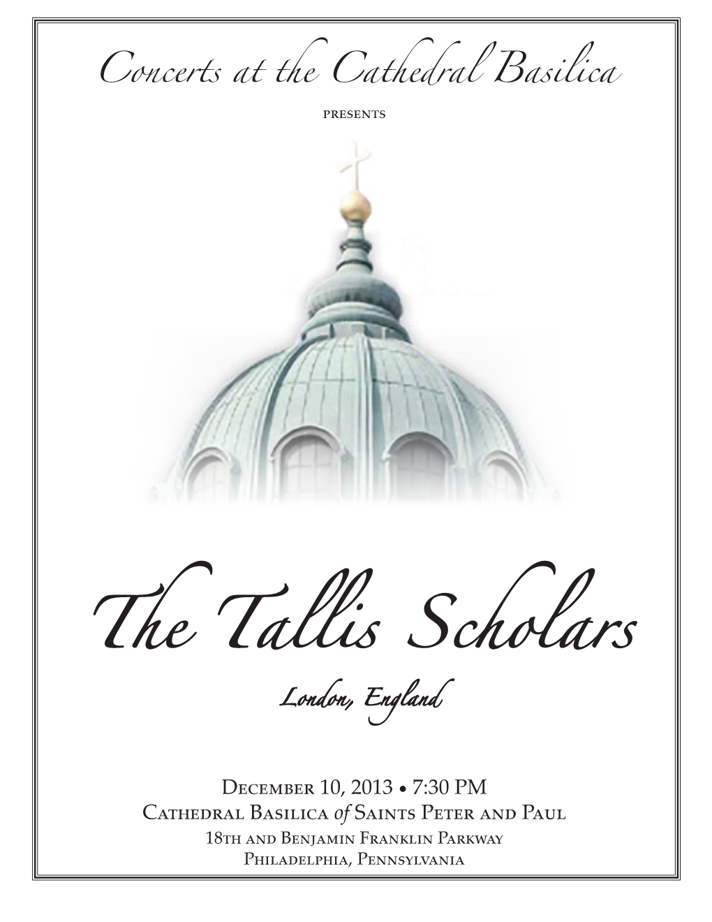 Tallis Scholars Program 2013