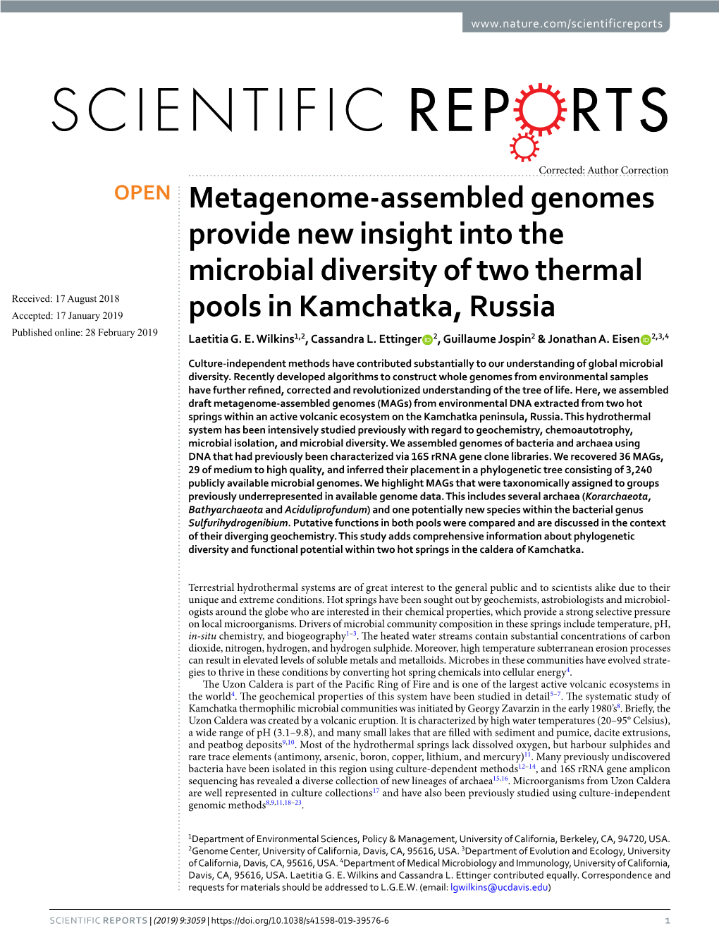 Metagenome-Assembled Genomes Provide New Insight Into The