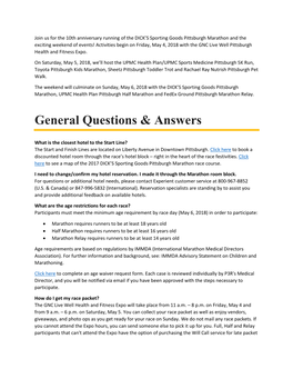 General Questions & Answers