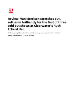 Review Van Morrison Ruth Eckerd Hall Clearwater Florida Setlist
