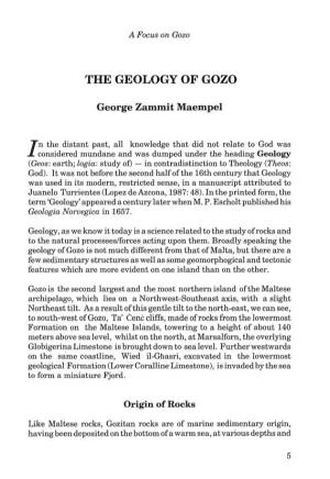 The Geology of Gozo