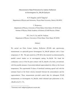 Measurement of Spin Polarization by Andreev Reflection In