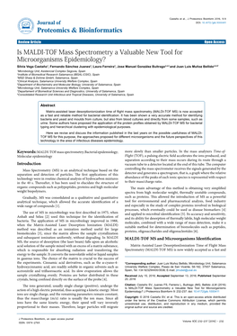 Is MALDI-TOF Mass Spectrometry a Valuable New Tool for Microorganisms Epidemiology?