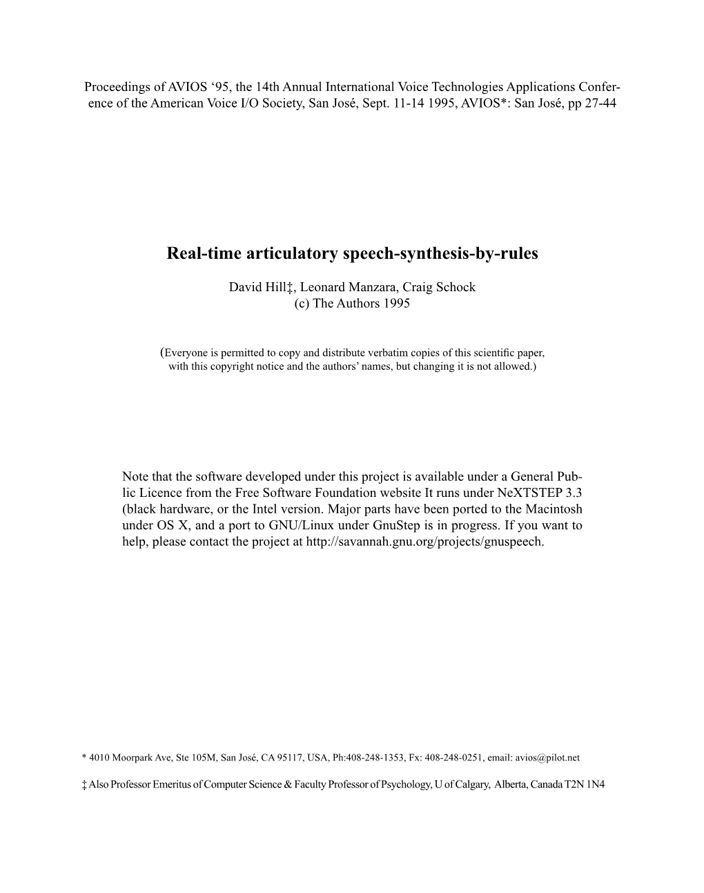 Real-Time Articulatory Speech-Synthesis-By-Rules