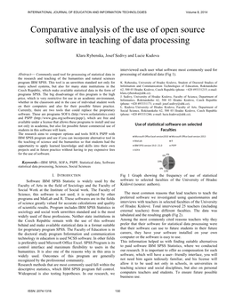 Comparative Analysis of the Use of Open Source Software in Teaching of Data Processing