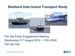 Shetland Inter-Island Transport Study
