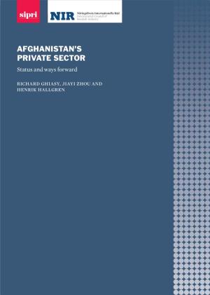 Afghanistan's Private Sector: Status and Ways Forward
