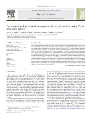 The Impact of Geologic Variability on Capacity and Cost Estimates for Storing CO2 in Deep-Saline Aquifers