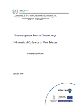 3Rd International Conference on Water Sciences
