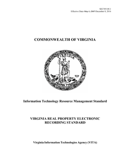 Virginia Real Property Electronic Recording Standard