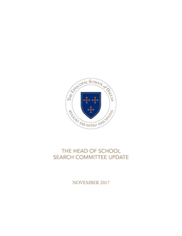 The Head of School Search Committee Update
