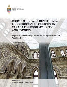 Room to Grow: Strengthening Food Processing Capacity in Canada for Food Security and Exports