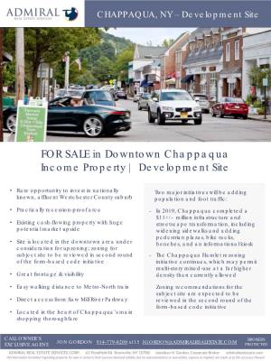 CHAPPAQUA, NY – Development Site