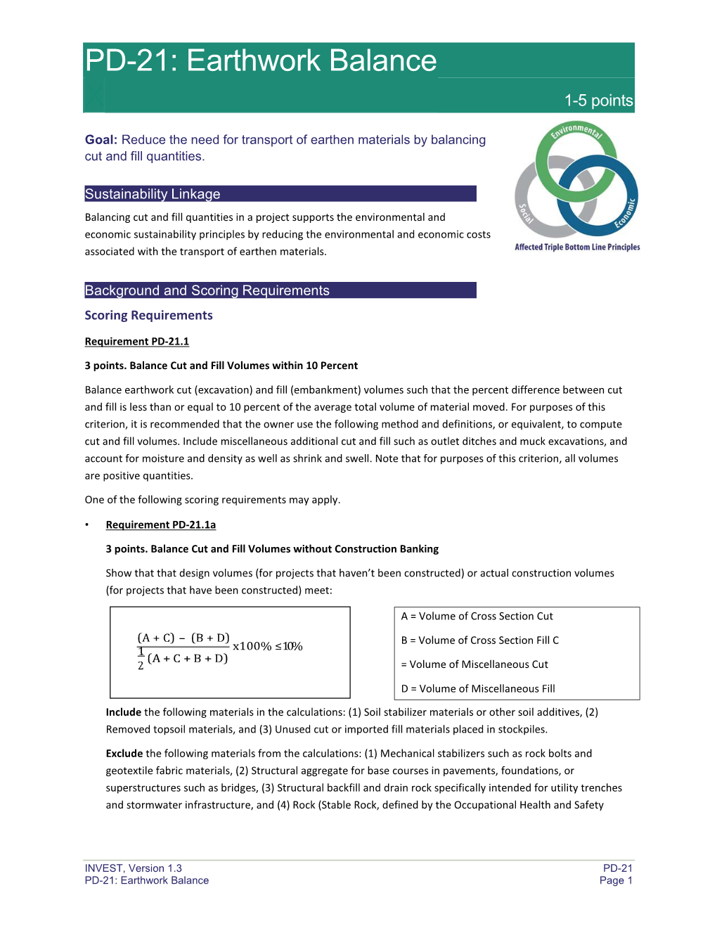 Earthwork Balance 1-5 Points