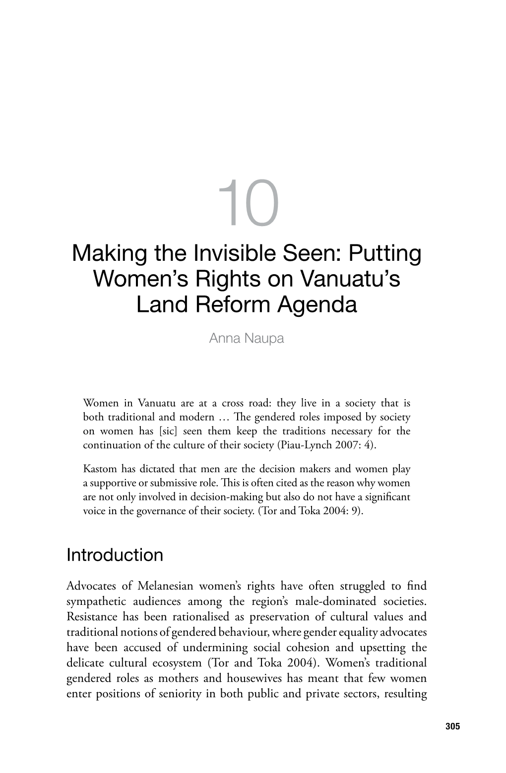 Putting Women's Rights on Vanuatu's Land Reform Agenda