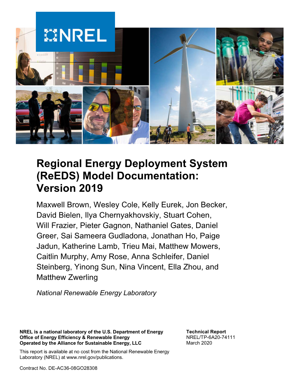 Regional Energy Deployment System (Reeds) Model Documentation