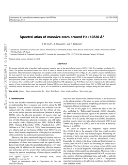 Spectral Atlas of Massive Stars Around Hei 10830 Å