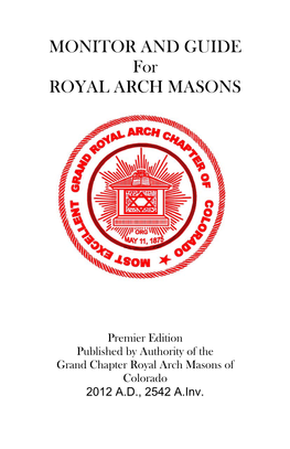 MONITOR and GUIDE for ROYAL ARCH MASONS