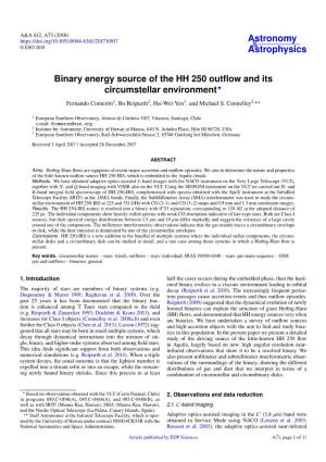Binary Energy Source of the HH 250 Outflow