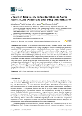 Update on Respiratory Fungal Infections in Cystic Fibrosis Lung Disease and After Lung Transplantation