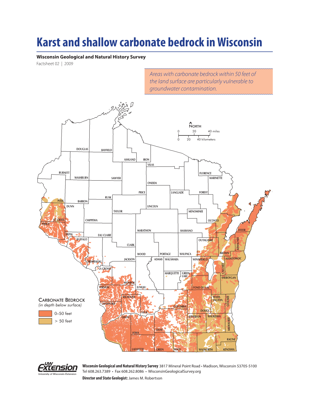 Karst and Shallow Carbonate Bedrock in Wisconsin