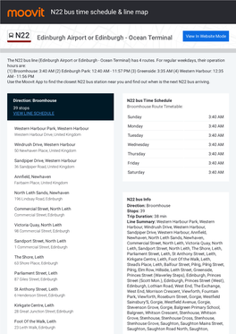 N22 Bus Time Schedule & Line Route