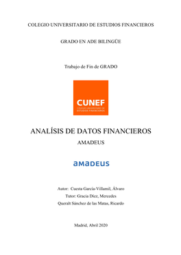 Análisis De Datos Financieros: Amadeus