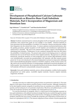 Development of Phosphatized Calcium Carbonate Biominerals As Bioactive Bone Graft Substitute Materials, Part I: Incorporation of Magnesium and Strontium Ions