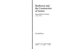 Beethoven and the Construction of Genius