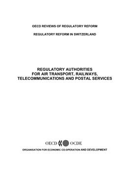 Regulatory Authorities for Air Transport, Railways, Telecommunications and Postal Services