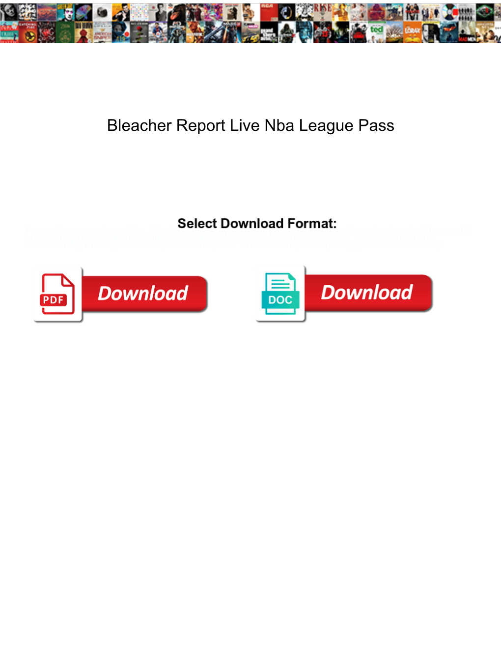 Bleacher Report Live Nba League Pass