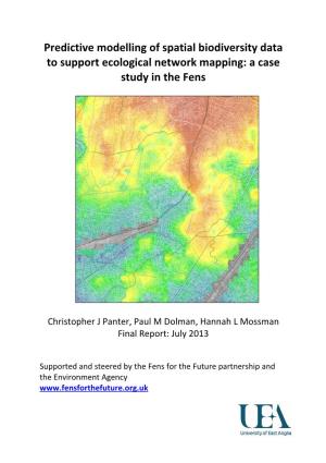 Predictive Modelling of Spatial Biodiversity Data to Support Ecological Network Mapping: a Case Study in the Fens