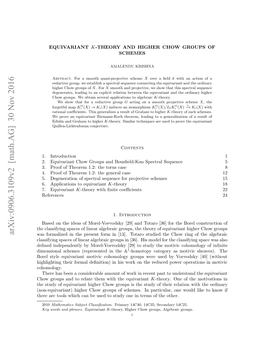 Equivariant K-Theory and Higher Chow Groups of Schemes